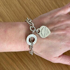 Tiffany & Co. Sterling Silver Return to Tiffany Heart Tag Toggle Bracelet